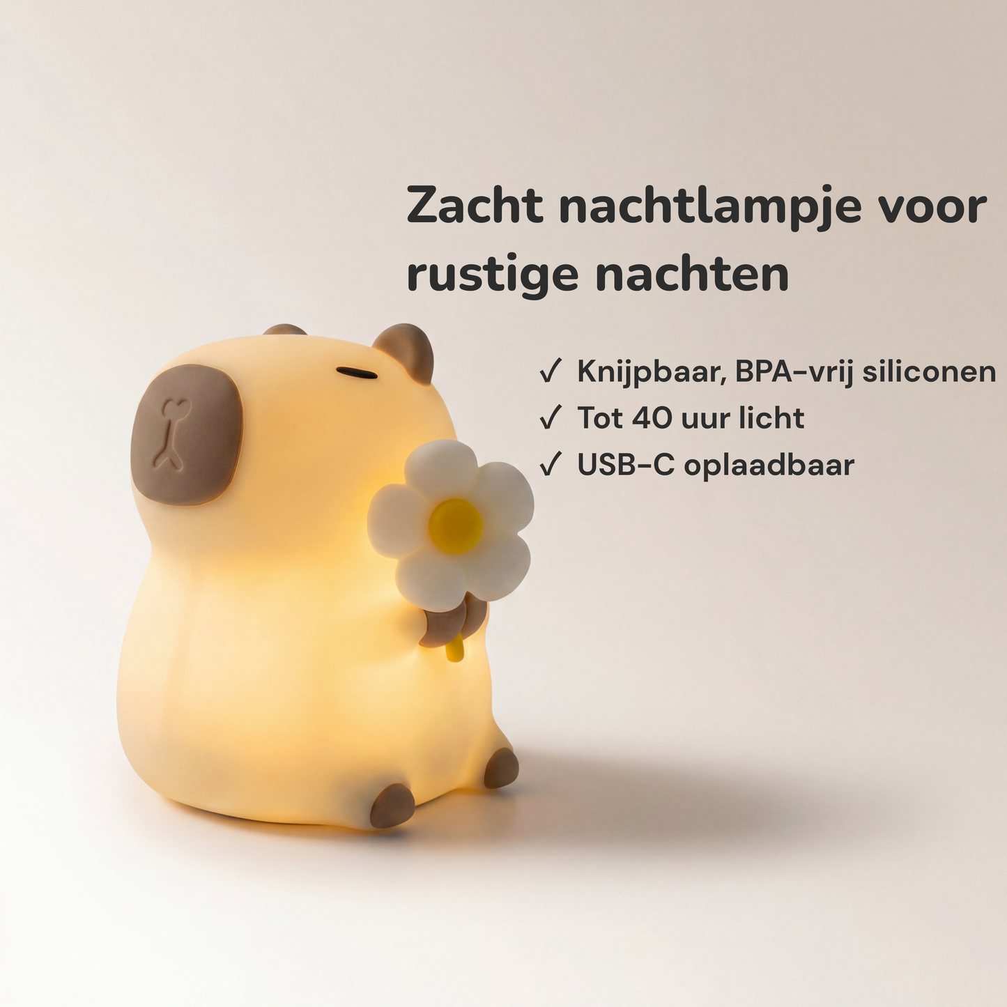CapyBuddy™ Siliconen Nachtlamp
